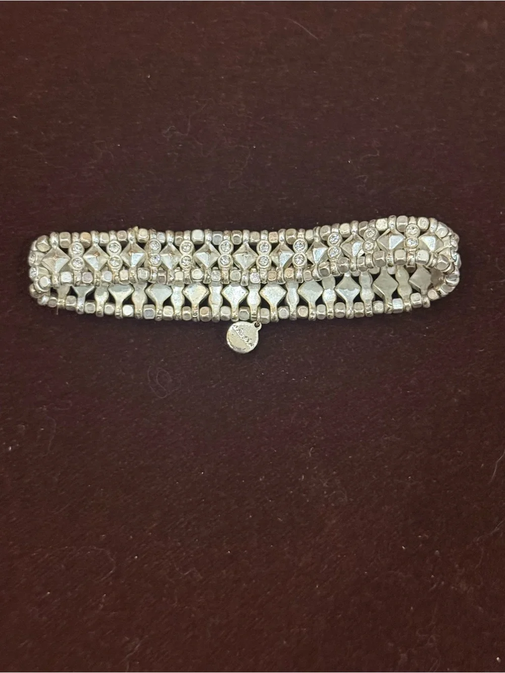 Stella & Dot Silver-Tone Crystal Stretch Bracelet - Women Jewelry